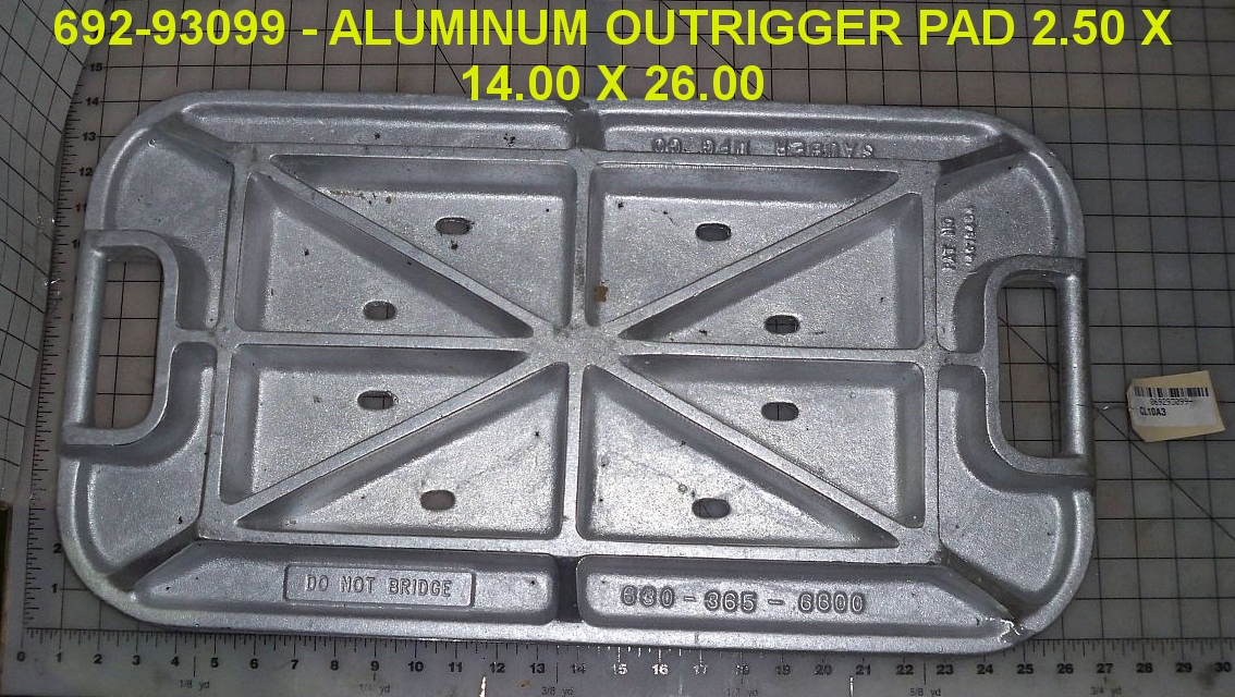 Sauber MFG. 1426 Utility Outrigger Pad (14"x26"x2.25") (19,000 lbs. Capacity) (25 lbs.) Altec Inc.