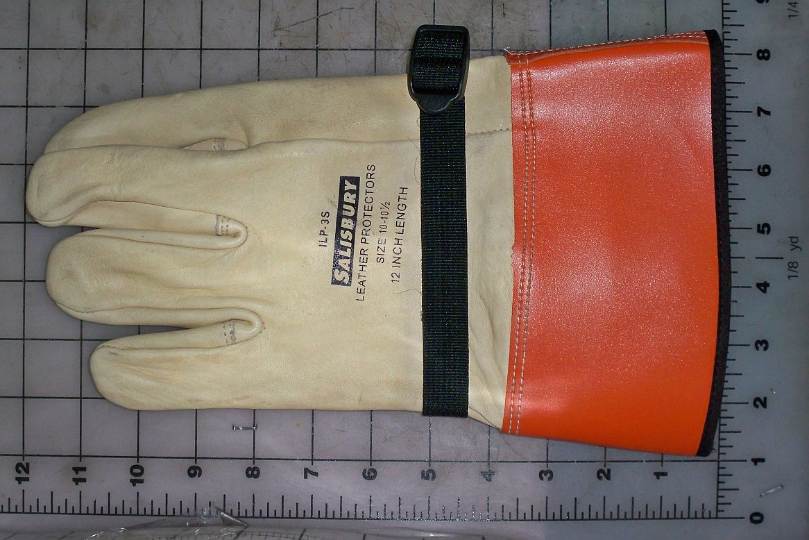 Salisbury ILP3S Leather Glove Protector, 12" Length, Straight Cuff