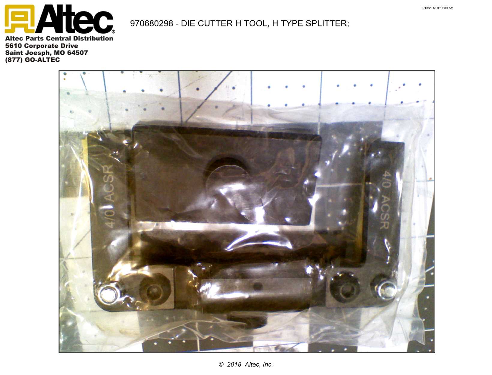 Huskie Tools HTS4040 Kearney HTap Removal/Splitter Die Altec Inc.