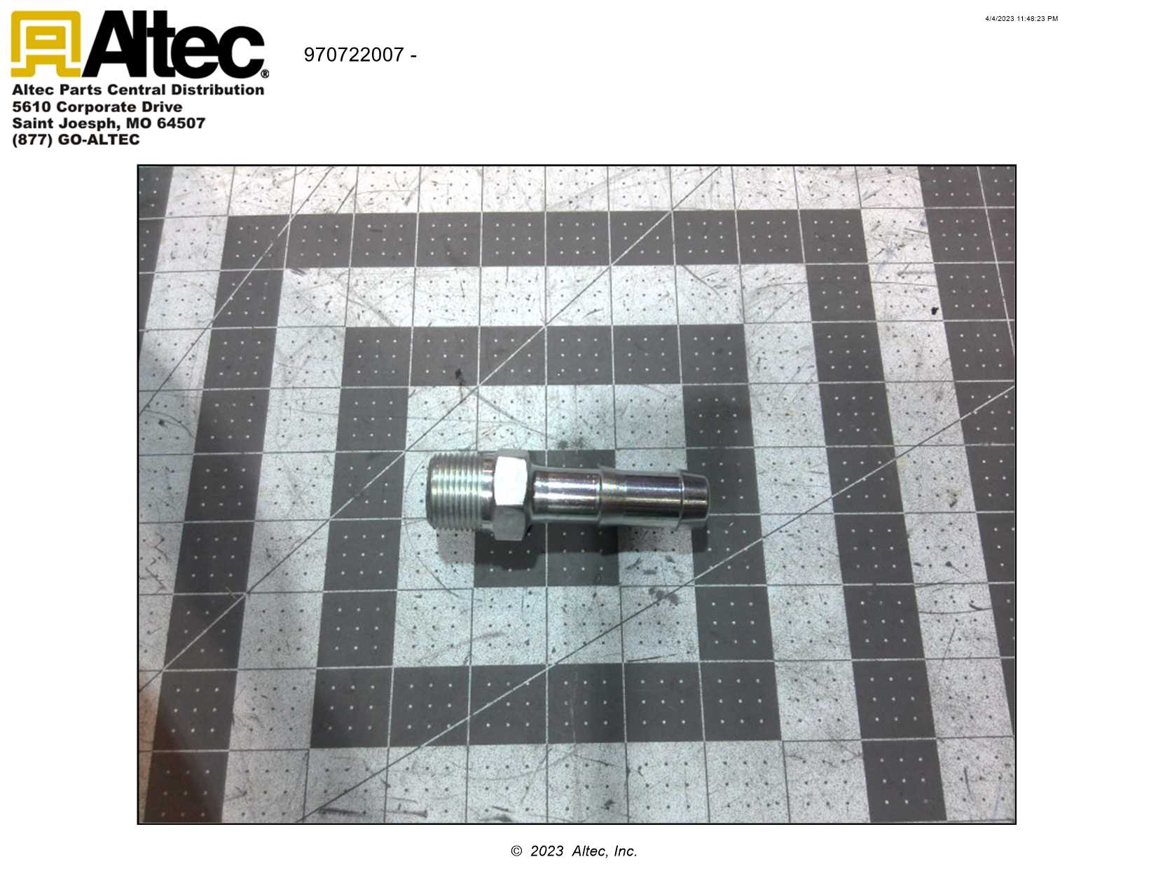 Dixon KHN662 Hose Barb 970722007 Altec Inc.